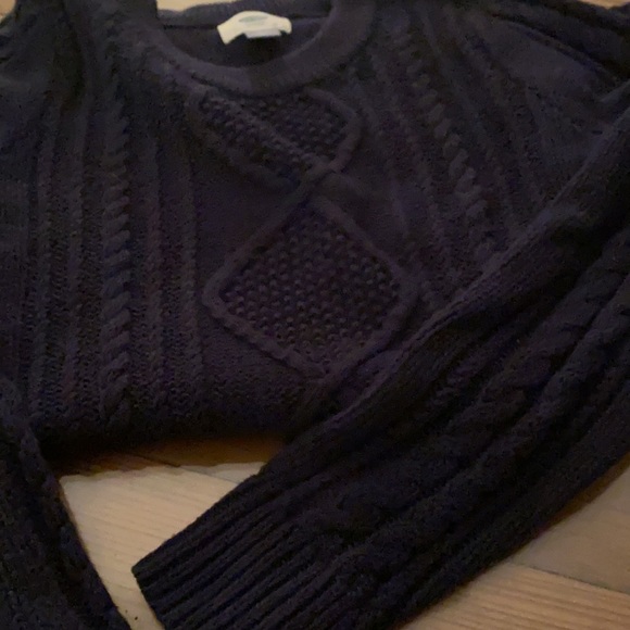 Cable knit navy sweater - Picture 3 of 3